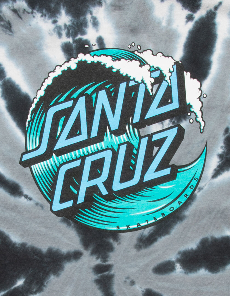 SANTA CRUZ Wave Dot Tie Dye Boys Tee image number 2