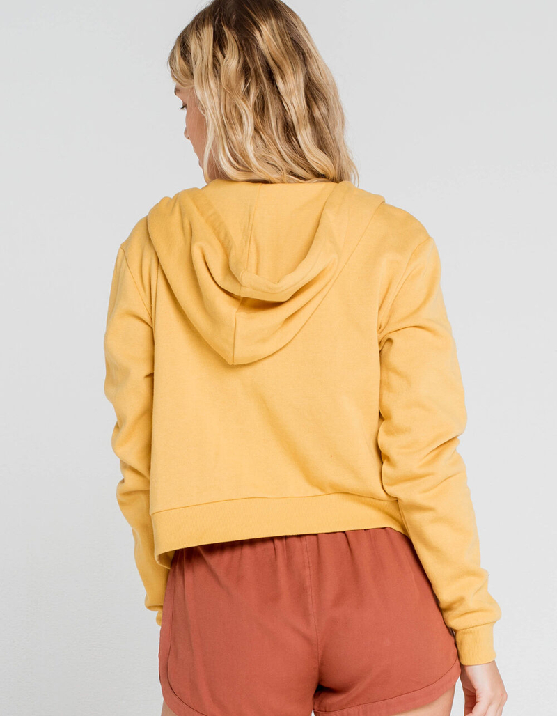 FULL TILT Essentials Womens Mustard Crop Hoodie image number 2