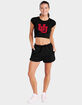 THE UNIVERSITY OF UTAH Distressed Primary Logo Womens Baby Rib Tee image number 2