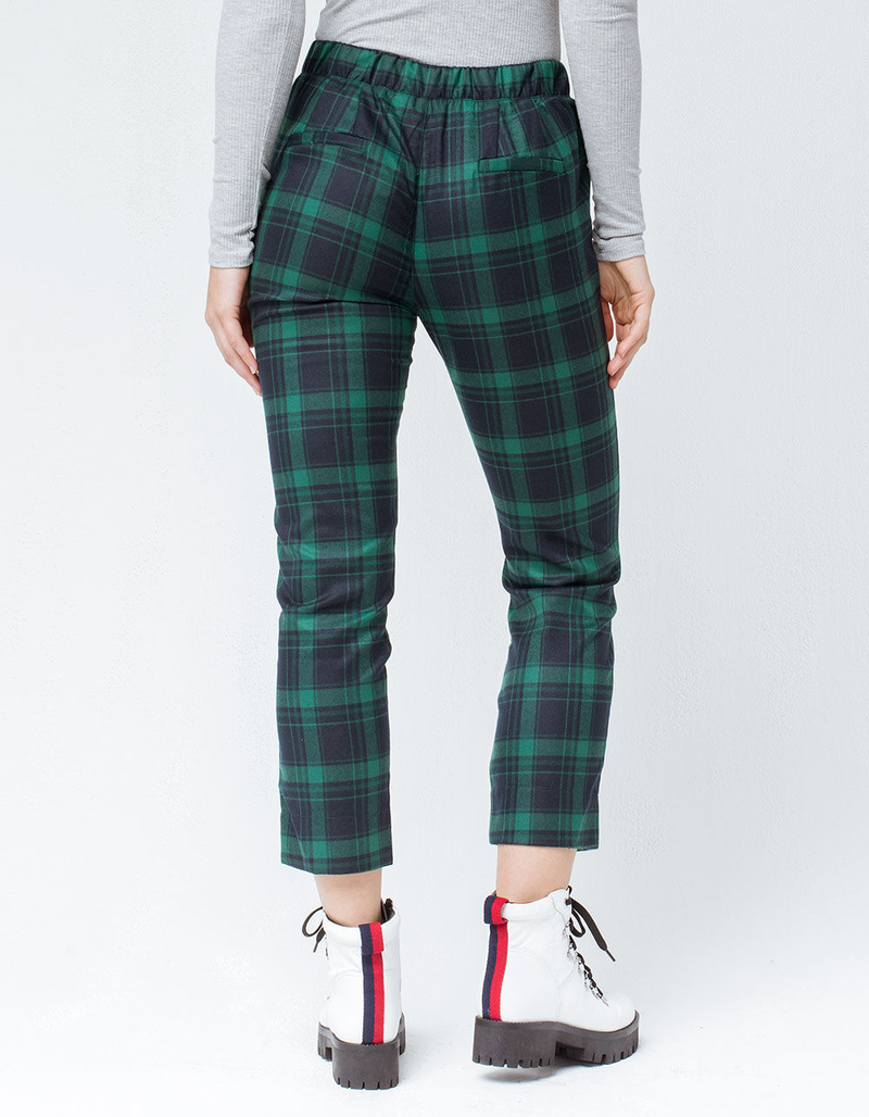 SKY AND SPARROW Crop Plaid Womens Pants image number 2