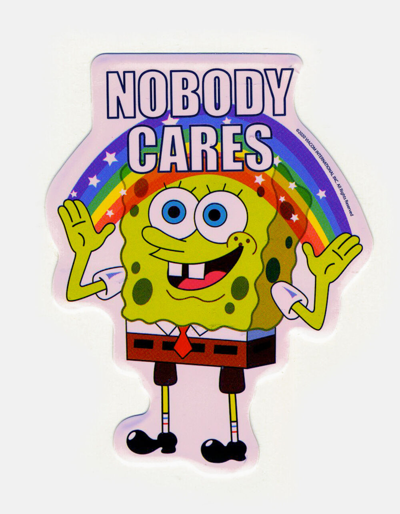 PSD Nobody Cares Spongebob Sticker image number 0