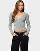 EDIKTED Shanah Lacey Henley Top image number 1