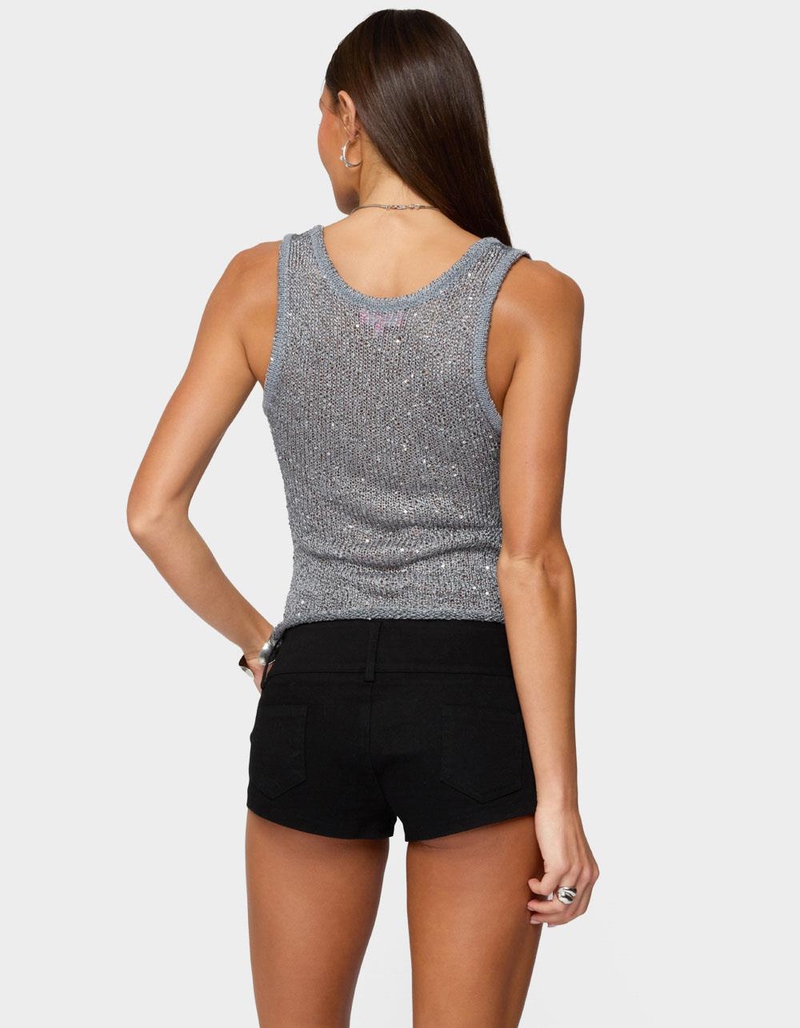 EDIKTED Eleora Sequin Knit Tank Top image number 2
