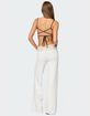 EDIKTED Kirsty Crochet Waist Knit Pants image number 5