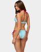 EDIKTED Leni Contrast String Bikini Bottoms image number 3
