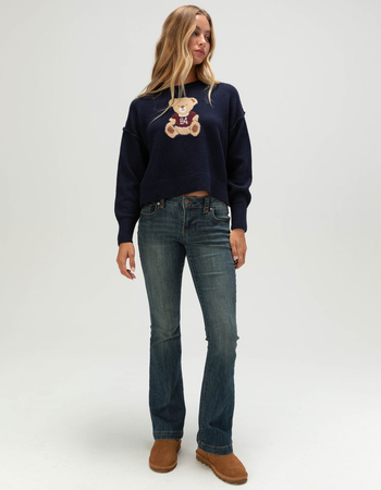 PINK ROSE Bear Womens Sweater Alternative Image