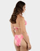 HURLEY Ombre Plaid Scrunch Classic Tri Womens Bikini Top image number 2