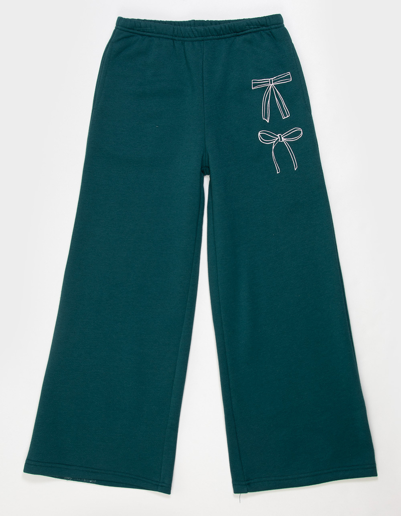FULL TILT Bow Girls Wide Leg Sweatpants image number 1