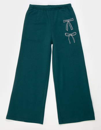 FULL TILT Bow Girls Wide Leg Sweatpants Alternative Image