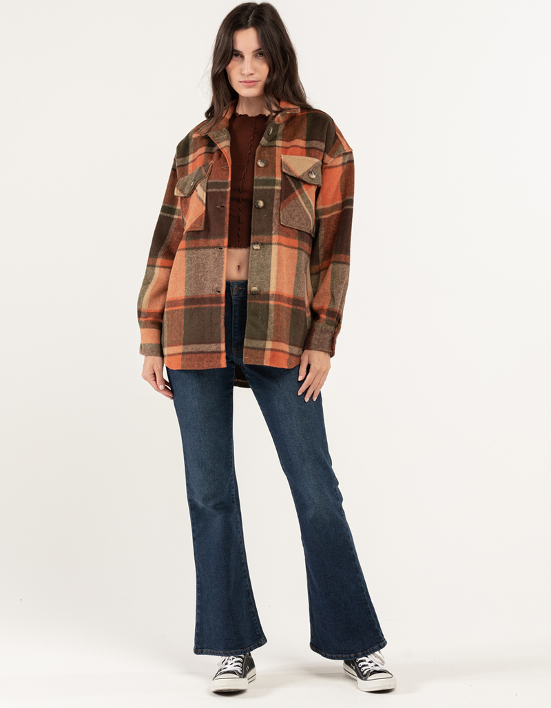 ASHLEY Womens Plaid Shacket image number 3