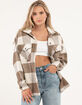 RSQ Womens Plaid Woven Shacket image number 2