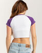 HYPE AND VICE University of Washington Homerun Womens Raglan Tee image number 3