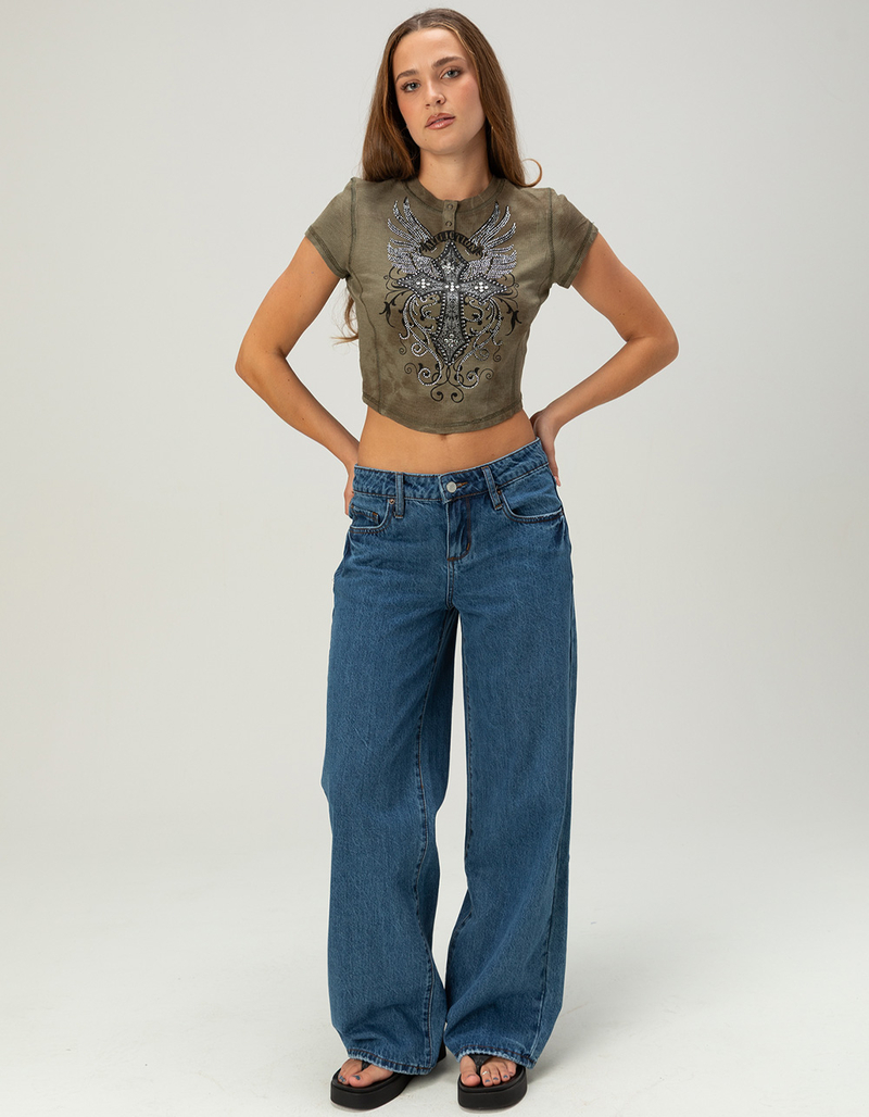 AFFLICTION Brielle Womens Crop Top image number 3