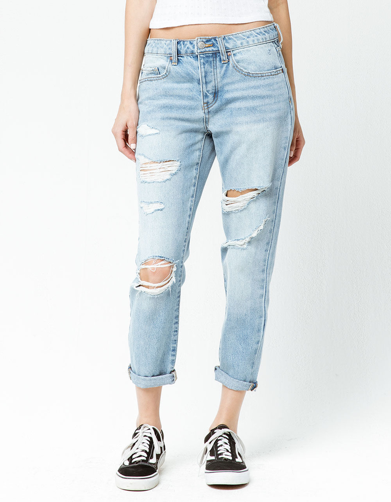 RSQ Boyfriend Medium Blast Womens Ripped Jeans image number 2