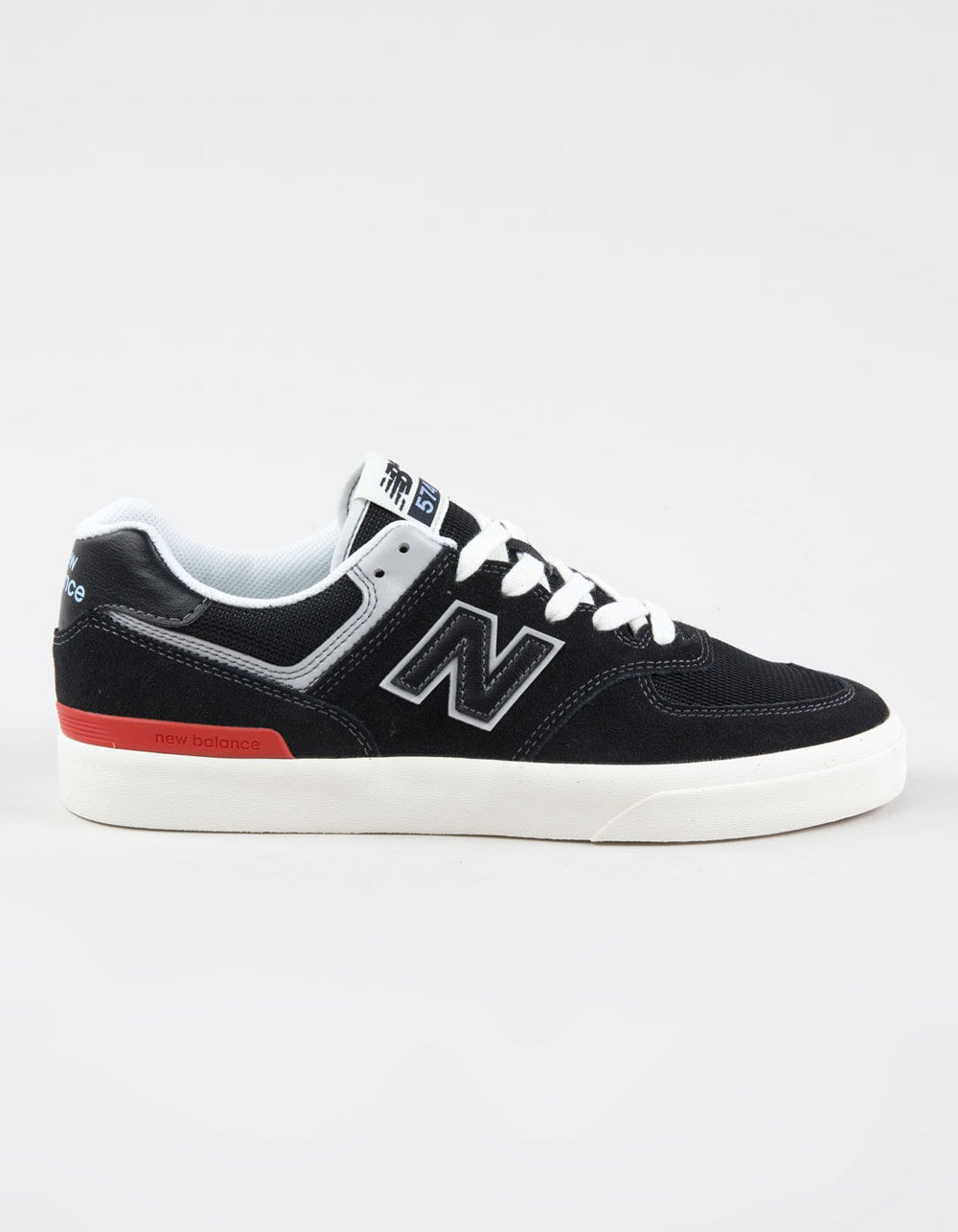 NEW BALANCE 574 Numeric Vulc Skate Shoes - BLACK/WHITE | Tillys