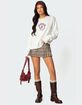 EDIKTED Peighton Plaid Pleated Mini Skort image number 5