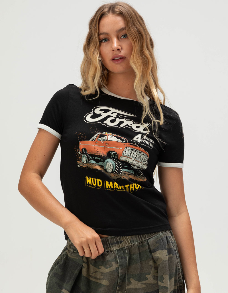 BRIXTON x Ford Mud Marathon Womens Ringer Tee image number 0