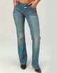 VON DUTCH Womens Low Rise Mini Flare Jeans image number 4