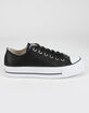 CONVERSE Leather Chuck Taylor All Star Lift Womens Black Low Top Shoes image number 2