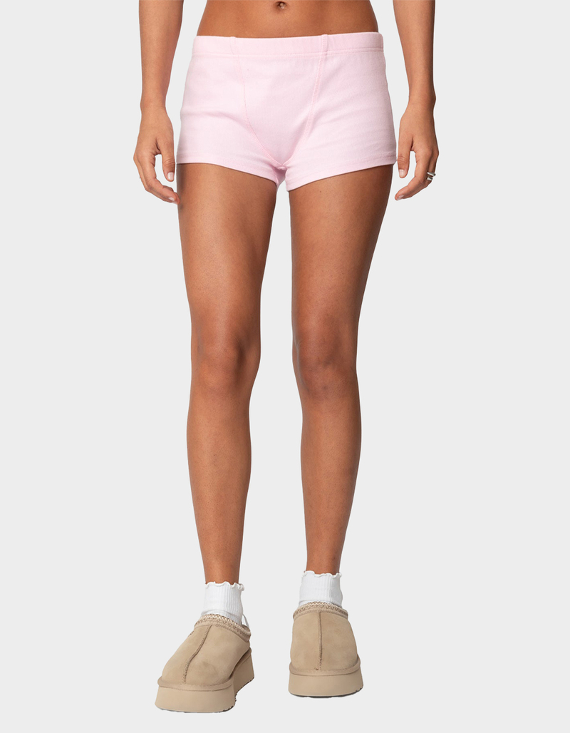 EDIKTED Rebekah Ribbed Shorts image number 0