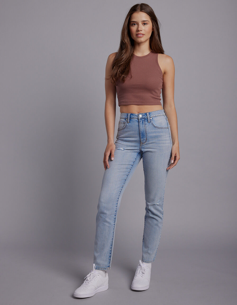 Mom jeans light wash cheap