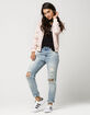 FULL TILT Matte Satin Womens Bomber Jacket image number 4