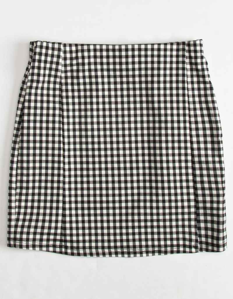 WHITE FAWN Gingham Slit Girls Skirt image number 2