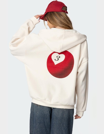 EDIKTED Magic 3 Oversized Zip Up Hoodie Alternative Image
