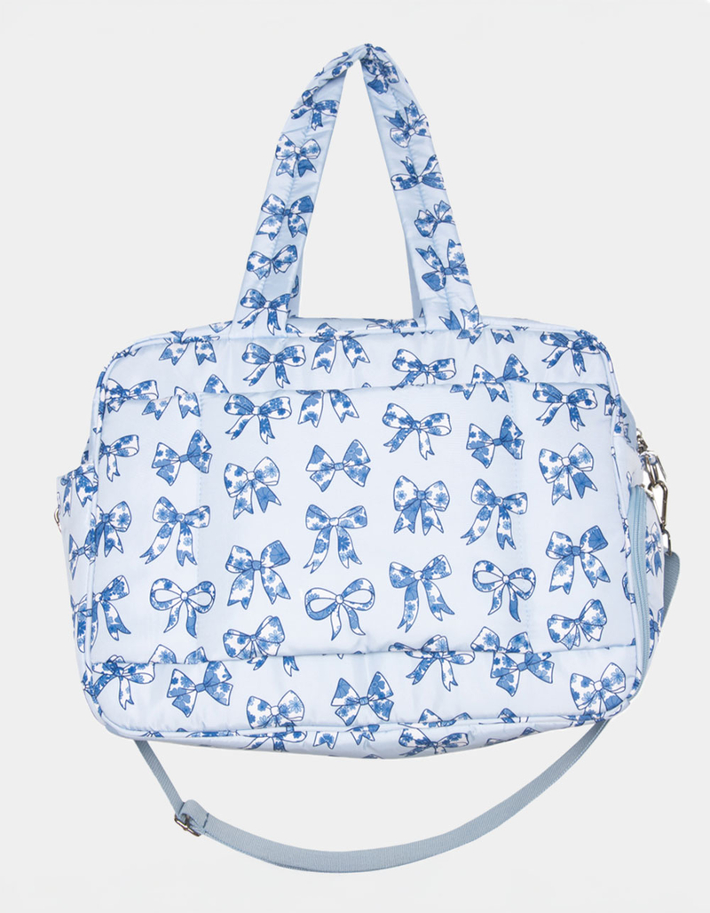 KATYDID Toile Coquette Bows Weekender with Pass-Thru Slip image number 1