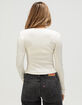 RSQ Womens Button Front Lace Trim Top image number 4