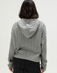 RSQ Womens Cable Knit Zip-Up Sweater image number 5