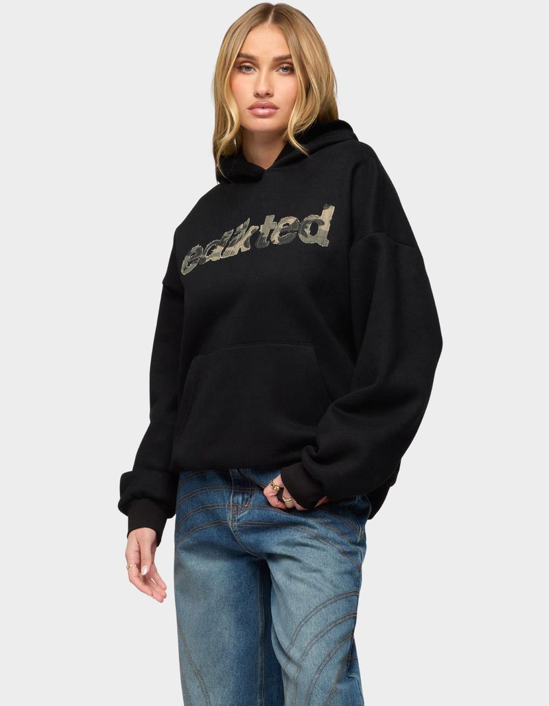 EDIKTED Camo Cutie Edikted Oversized Hoodie image number 1