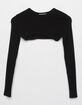 RSQ Pullover Womens Black Sweater Shrug image number 2