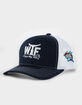 WHAT THE FIN WTF Logo Silver Fin Mens Trucker Hat image number 1