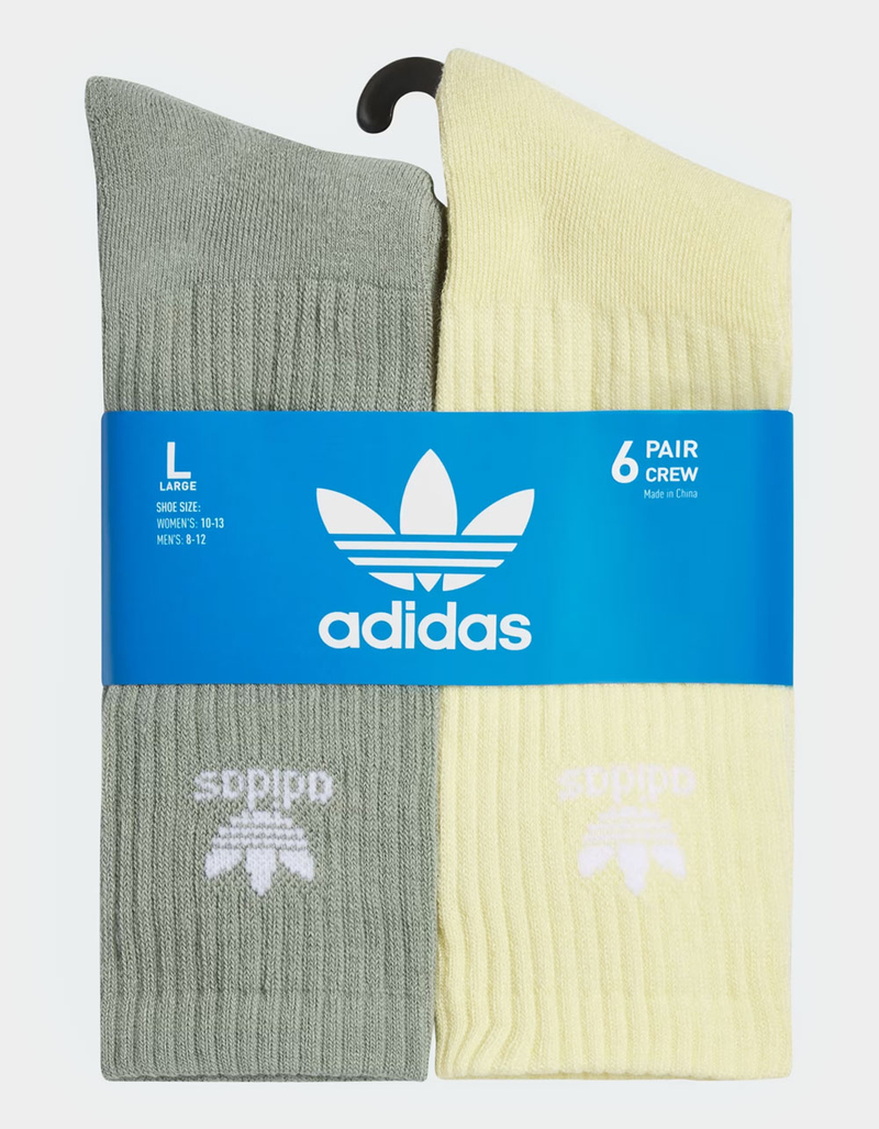 ADIDAS Originals Trefoil 6 Pack Mens Crew Socks image number 1
