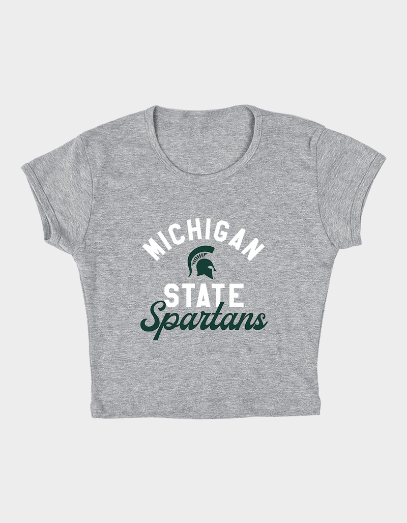 MICHIGAN STATE UNIVERSITY Classic Script Womens Baby Rib Tee image number 3