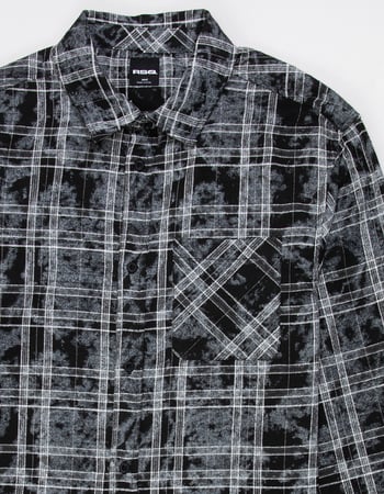 RSQ Mens Textured Flannel Alternative Image