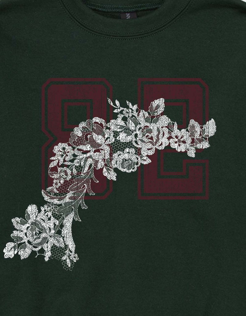 COLLEGIATE 82 Floral Lace Unisex Kids Crewneck Sweatshirt image number 1