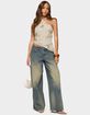 EDIKTED Beaded Sequin Asymmetric Halter Top image number 5