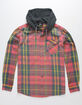 LIRA Walnut Mens Hooded Flannel Shirt image number 1