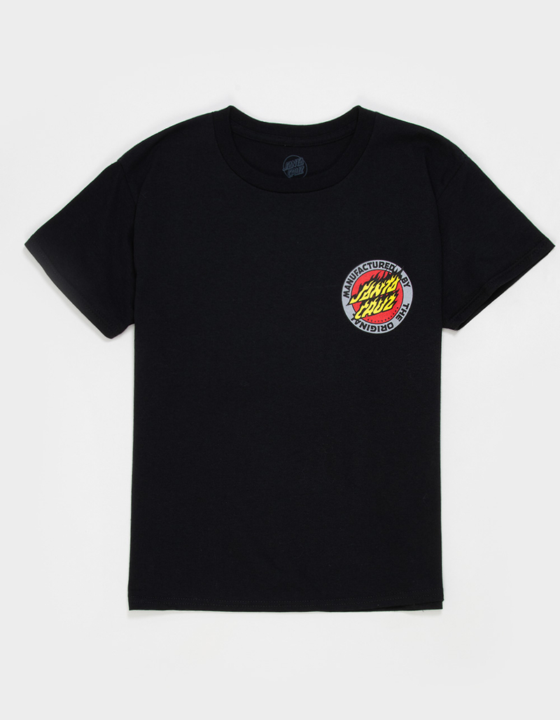 SANTA CRUZ Flamed Mfg Dot Boys Tee image number 2