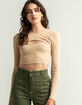 SKY AND SPARROW Womens Tan Cami & Shrug Set image number 2