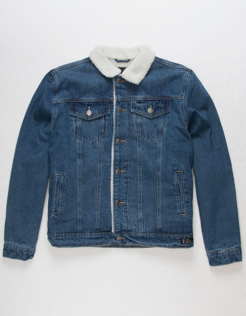 RSQ Mens Sherpa Lined Denim Jacket image number 1
