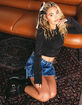 NOISY MAY Janel Denim Cargo Mini Skirt image number 5