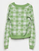FULL TILT Checkerboard Floral Girls Sweater Set image number 2