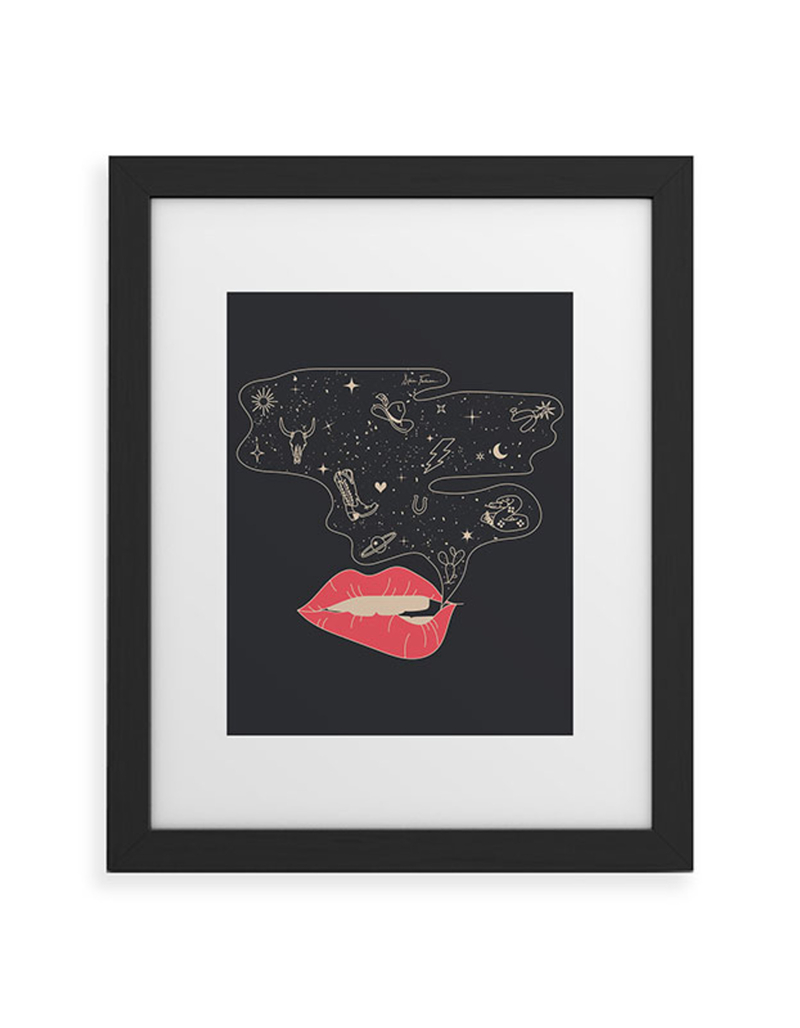 DENY DESIGNS Allie Falcon Talk Cowboy To Me 24" x 36" Framed Art Print image number 0