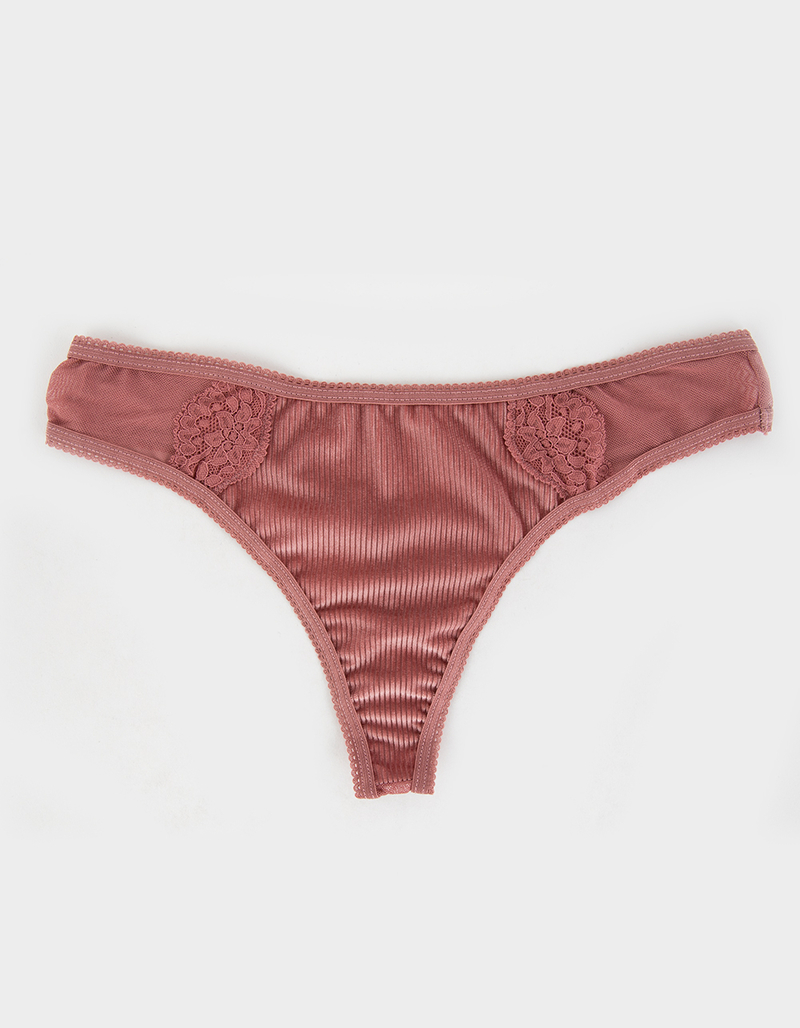 FULL TILT Velvet Rib Thong image number 0