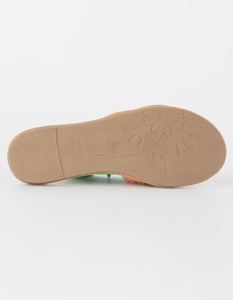 BAMBOO Athena Womens Crochet Flat Sandals image number 2