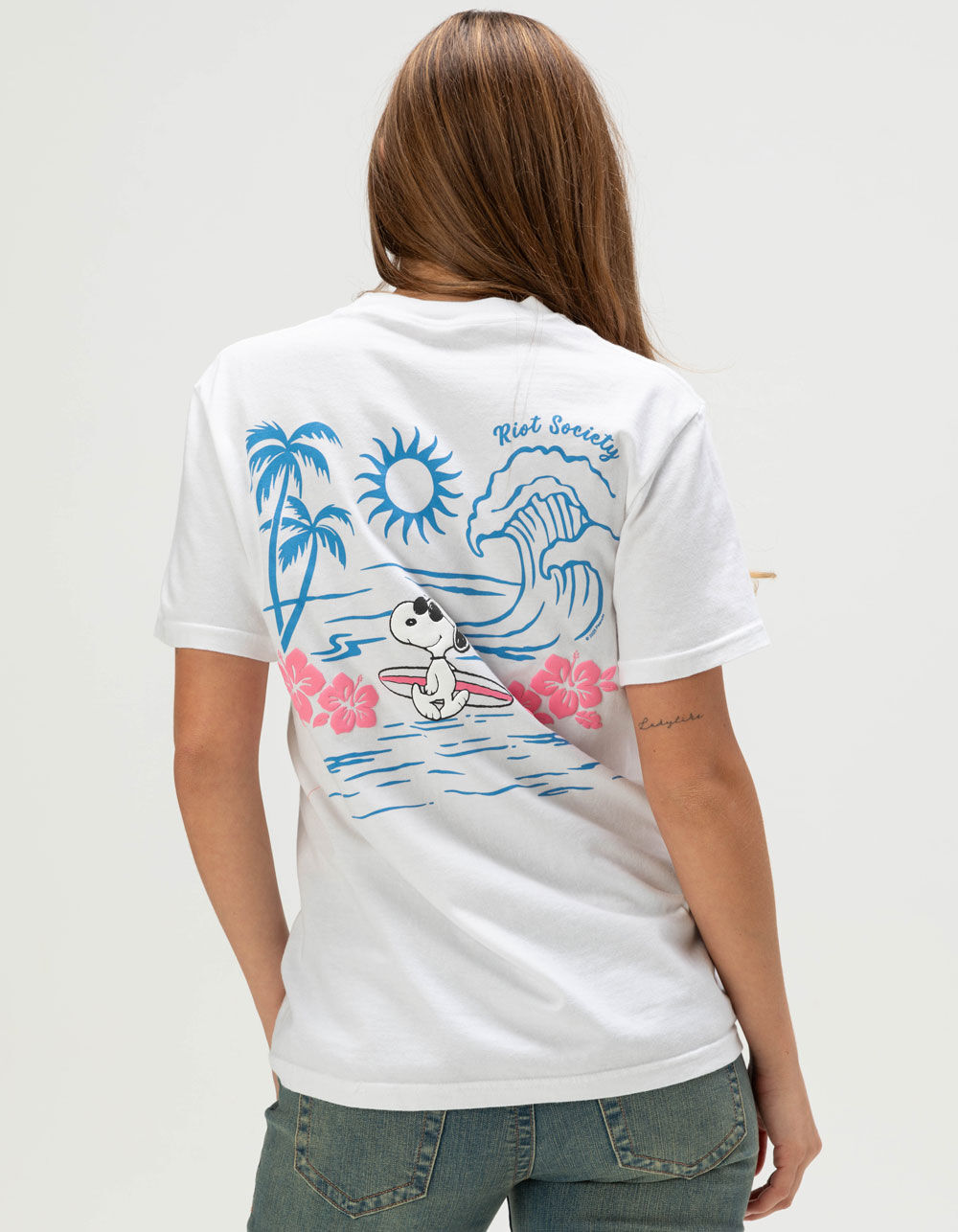 RIOT SOCIETY x Peanuts Snoopy Surf Womens Tee - WHITE | Tillys
