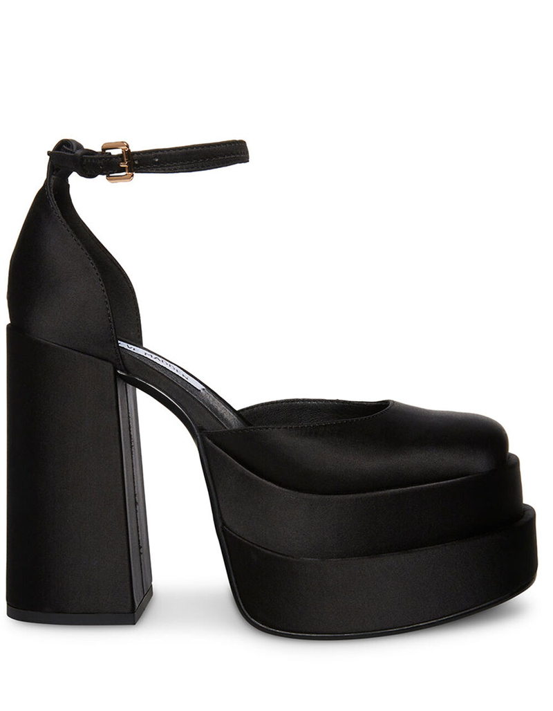 STEVEN MADDEN Charlize Satin Platform Heels image number 1